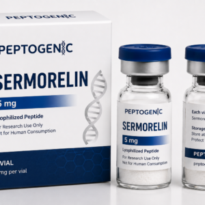 Sermorelin peptide vial illustration